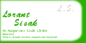 lorant sisak business card